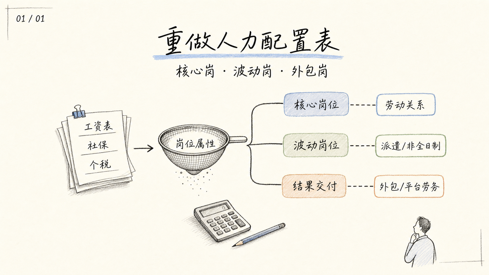 社保夯实后重做人力配置表